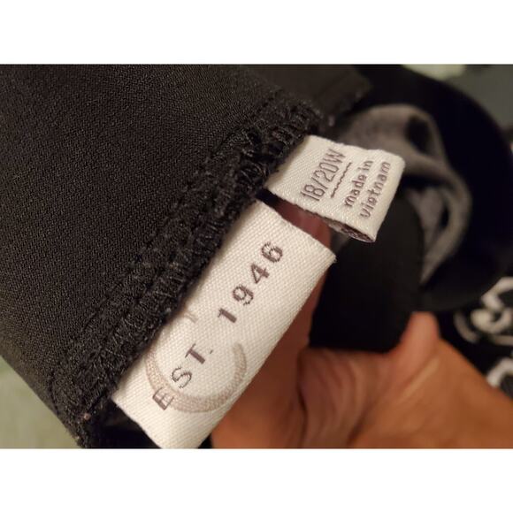 Est.1946 Women's Black Polyester Comfort Waist Casual Trouser Pant Size 18/20W - Picture 6 of 9